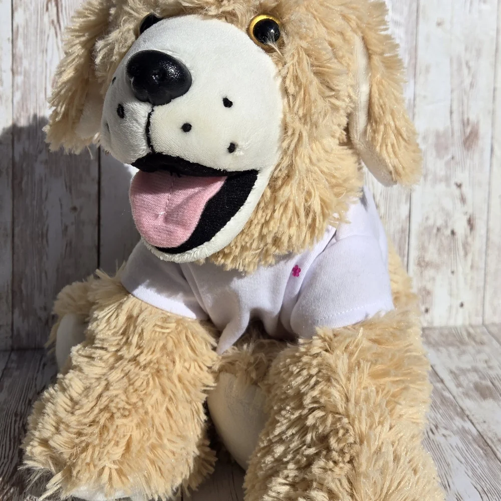 Labrador Retriever Puppy Plush Tan White Soft Stuffed Animal 14